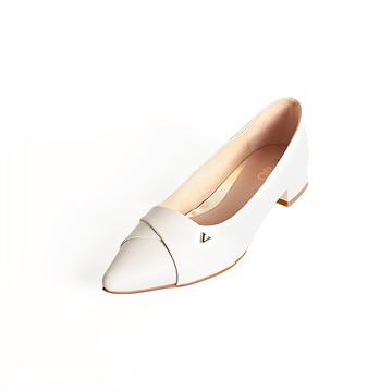 KOKKO柔美感交織親膚綿羊皮包鞋白色