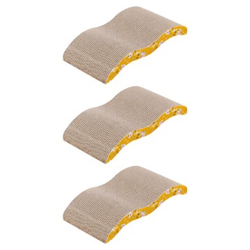 M型瓦楞紙貓抓板  黃棕色  44 x 21.5 x 4cm  3個