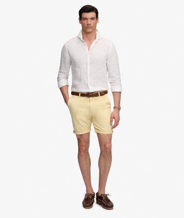 Superdry Men's Premium Regular Chino Shorts Yellow Size: 30