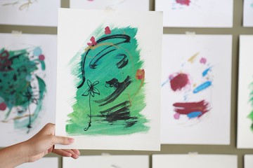 抽象佈置畫原畫 -與這世界的綠 1/居家佈置/裝飾/禮物/海報