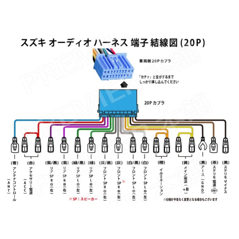 スズキ SUZUKI 】 ステアリングリモコン 対応 ハーネス パレット パレットSW H21.09〜H25.02 ステリモ対応 オーディオハーネス  20P 配線 変換キット | LINEブランドカタログ