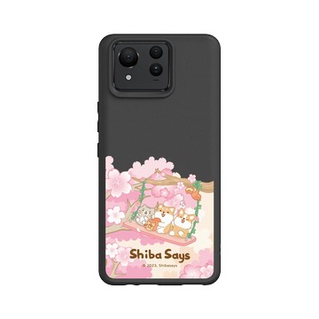 Zenfone 11 Ultra SolidSuit 黑 - 柴語錄 Shiba Says - 櫻花鞦韆