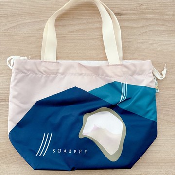 盾牌般的七彩湖-防潑水手提束口袋