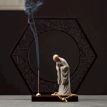 禪意紫砂小和尚創意博古架裝飾品中式客廳玄關家居辦公室陶瓷擺件