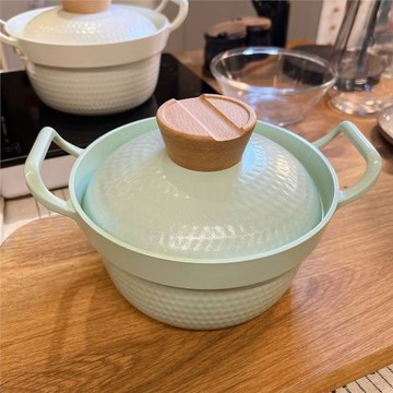 日式雙耳奶鍋泡面鍋電磁爐燃氣灶兩用帶蓋鋁鍋家用不粘湯鍋輔食鍋