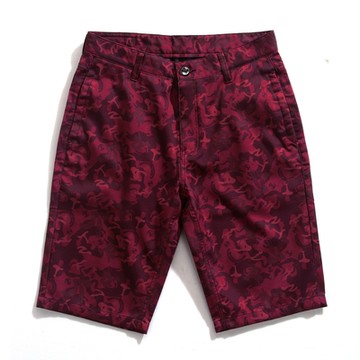 IZZVATI-迷彩短褲-紅/灰