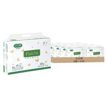 百吉牌 抽取式衛生紙 潔白.柔軟.舒適  100張  14包  8袋