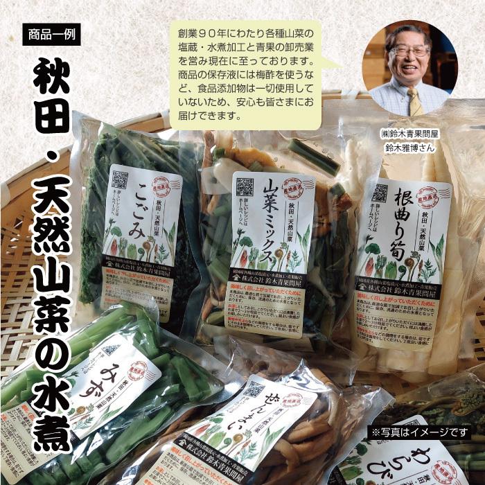 贈答品 ギフト 秋田 天然山菜 水煮 バラエティ６点詰合せ 送料無料 簡単調理