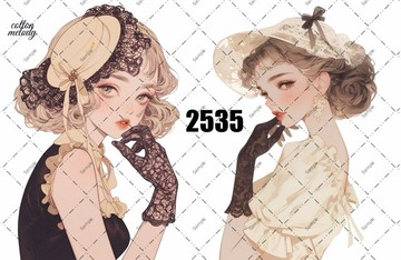 original sticker no.2535 人物貼紙 原創貼紙 原創人物貼紙 裝飾貼紙 cotton melody