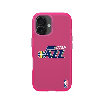 iPhone 16 Clear 粉漾桃 - NBA - Logo-猶他爵士 Utah Jazz - Light