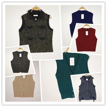 古著復古外單日系羊毛精紡針織背心馬甲學院風軟妹文藝春秋男女