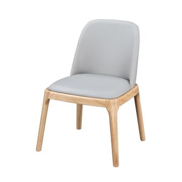 MUNA家居  奈德北歐皮面原木色無扶手餐椅   60X54X79cm