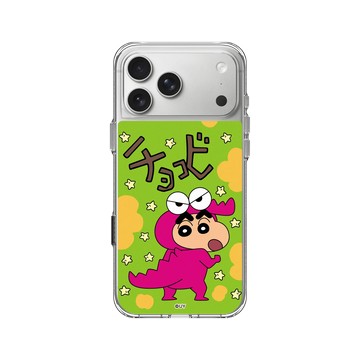 iPhone 17 Pro Max Clear Case（相機按鈕） 透明 - 蠟筆小新 Crayon Shinchan - 小新鱷魚阿山款