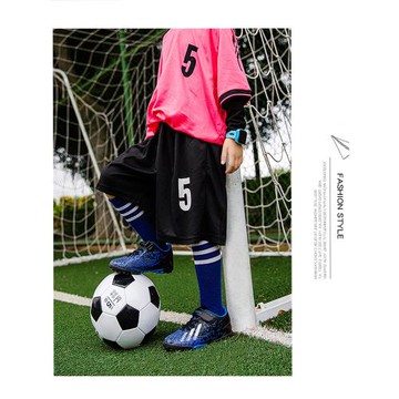 2025新款兒童足球鞋男童C羅梅西小學生女訓練魔術貼獵鷹碎釘球鞋