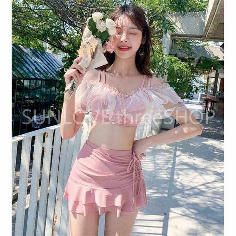 水着 レディース 2点セット かわいい フリル 水着セット ショートパンツ 通販 水泳 速乾 夏 大きいサイズ 通販 Lineポイント最大get Lineショッピング