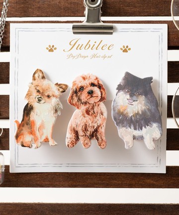 髮夾三件組 動物 狗 貓 鳥 藝術 設計 狗狗/07