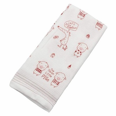 コンテックス 今治産 フェイスタオル 布ごよみ 3びきのこぶた ピンク(1枚入)