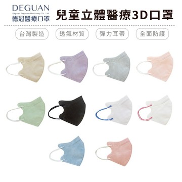 德冠醫用口罩  兒童口罩 兒童立體口罩 醫用口罩 台灣製造 50入【5ip8】DG0006