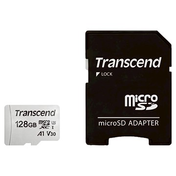 Transcend 創見 TF microSDXC 300S 記憶卡 附轉卡 防水IPX7 耐極端溫度 防靜電 防X光 防震  128GB  1個