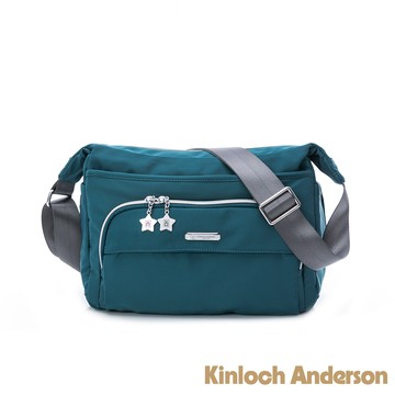 【Kinloch Anderson】城市酷玩 多隔層斜側包-霧藍綠