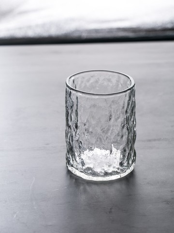 朵頤DONNA創意直身錘紋杯 耐熱加厚高硼硅玻璃杯ins風水杯涼茶杯1入