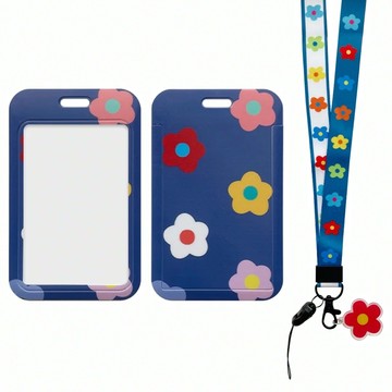 Timo 戀夏花漾 卡片吊牌掛繩組 PVC+ABS+布料  湛藍色  1組