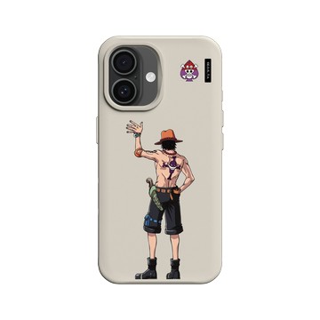 iPhone 16 SolidX 貝殼灰 - 航海王 One Piece - 角色系列-艾斯背影
