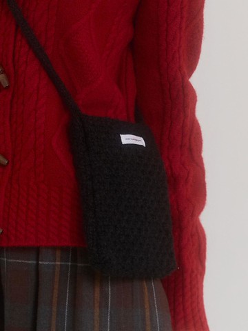 COZY KNIT CROSS BAG_BLACK