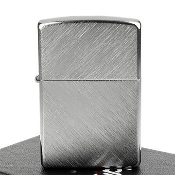 【ZIPPO】美系~Herringbone Sweep人字形拉絲刷紋鍍鉻打火機