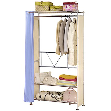 巴塞隆納─AG-03三層層板伸縮衣櫥V型設計強化結構