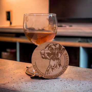 德國短毛指示犬木質杯墊組 – 送給愛狗人士的理想禮物