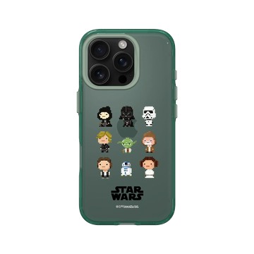iPhone 16 Pro Clear 憂墨綠 - 迪士尼-星際大戰 Star Wars - 星際大戰 – Q版角色混合