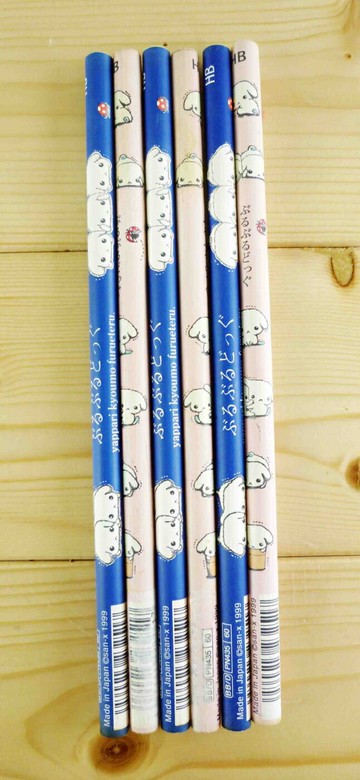 【震撼精品百貨】BuruBuru 抖抖狗 鉛筆-6入-藍粉色 震撼日式精品百貨