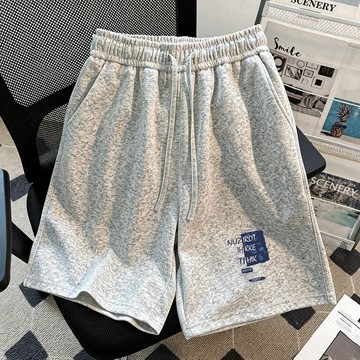 【PRPN】運動短褲 美式復古 貼身短褲 沙灘褲 五分褲女 純棉短褲 抽繩短褲 女生短褲 休閒短褲女 ins風短褲