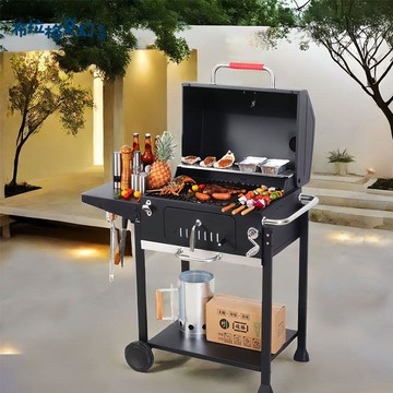 美式 移動兩用 燒烤爐 燒烤烤爐 庭院  戶外 烤肉別墅木炭 家用 BBQ 爐子[03190310]