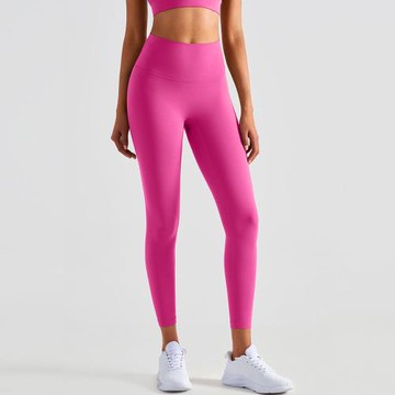 外穿無痕健身褲女高腰提臀裸感瑜伽服長褲普拉提運動緊身蜜桃褲夏