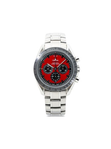 OMEGA - pre-owned Speedmaster 42mm - unisex - stainless steel - One Size - Red