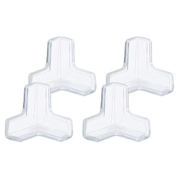 SHIMOYAMA 無痕直角桌角防撞墊 T型  3.3cm x 3.3cm x 1.2cm  透明  4個