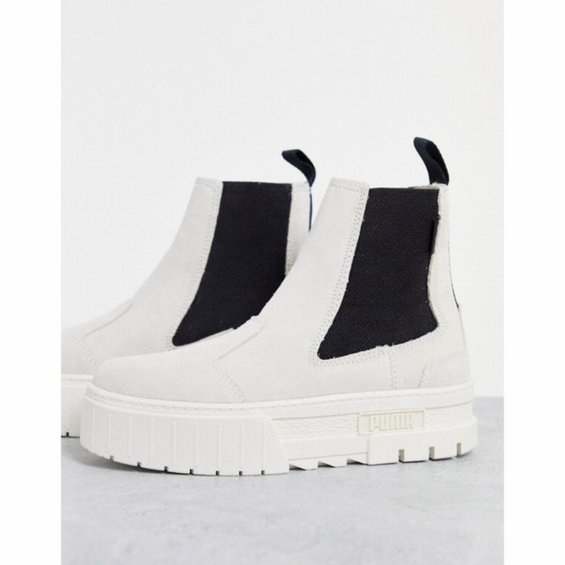 プーマ Puma レディース ブーツ チェルシーブーツ シューズ 靴 Mayze Platform Chelsea Boots In Off White 通販 Lineポイント最大0 5 Get Lineショッピング