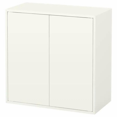 IKEA キャビネット 扉2/棚板1付き, EKET ホワイト70x35x70 cm送料￥750!代引き可