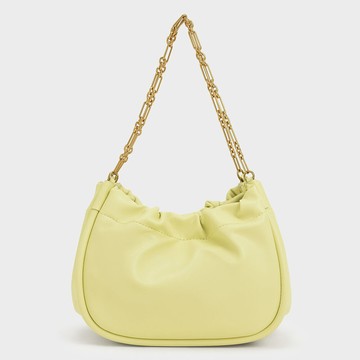 Solange 金屬鍊手提抓皺包