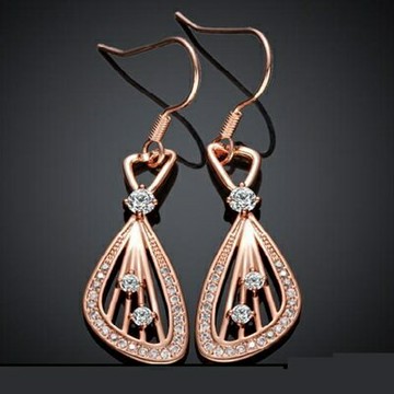 現貨+預購 玫瑰金耳環鑲鑽純銀耳飾-奢華典雅魅力設計母親節生日情人節禮物女飾品2色73bu39【獨家進口】【米蘭精品】