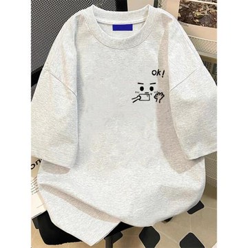 海外訂單外貿尾貨撿漏~美式復古重磅純棉短袖t恤男女休閑百搭上衣