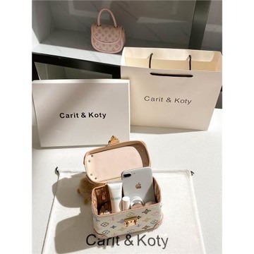 Carit Koty超火小眾刺繡盒子包包2026新款手提包高級感撞色小方包