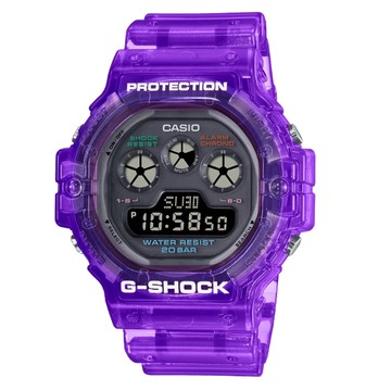 【CASIO 卡西歐】G-SHOCK 耀眼夏日數位錶款 紫 DW-5900JT-6_46.8mm