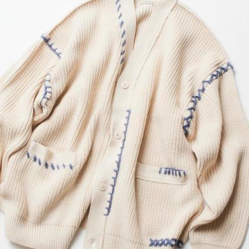 FREAK'S STORE 寬鬆版型 手工縫線設計 粗針織 開衫毛衣