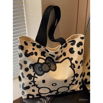 👜 卿選好物 👜【手感佳】日係卡通帆布包包女百搭單肩通懃託特包大容量學生上課手提書袋子