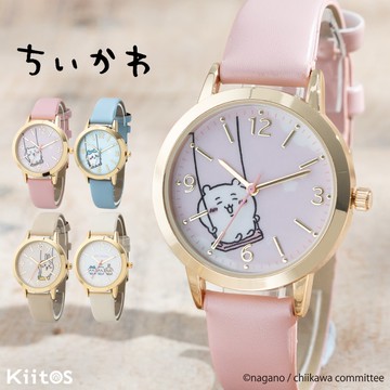 【全館95折】吉伊卡哇 手錶 皮革 造型手錶 可愛 質感 日本機芯 日本正版 該該貝比日本精品