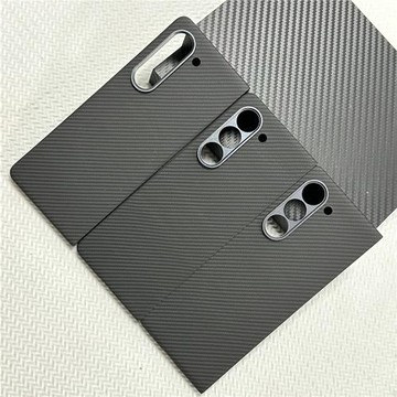 凱夫拉適用三星Zfold5/w24超薄凱夫拉手機殼fold5/w24折疊屏金屬