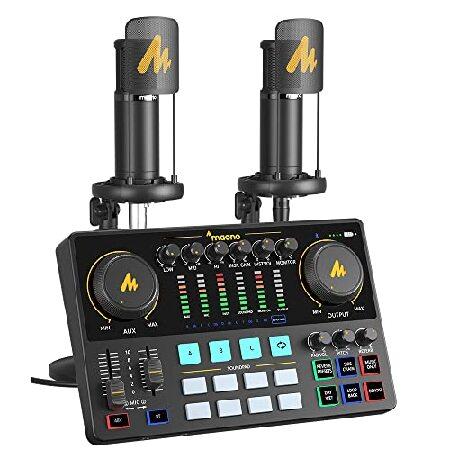 MAONO-MaonoCaster-Podcast Equipment Bundle for 2-includes All-in-one Audio Interface with Premium Mic Preamp, XLR Condenser Microphone, and 3.5MM Mic